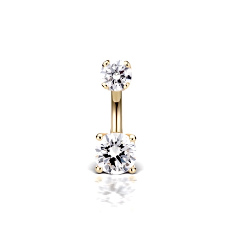 Maria Tash Yellow Gold Petite Navel Rook Barbell